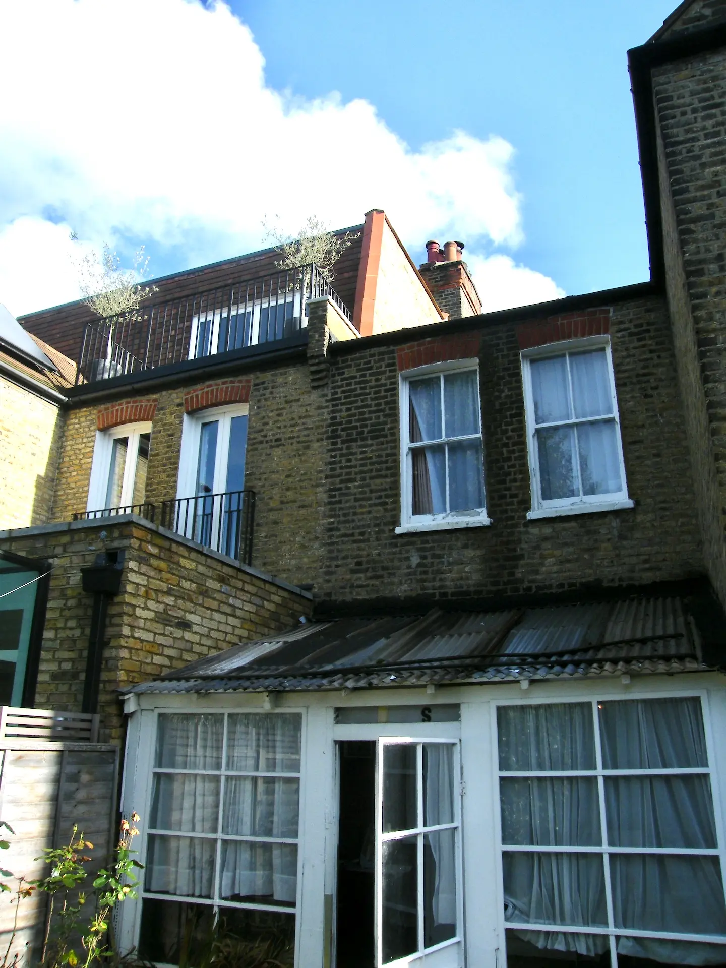 Rear elevation view of a house in Chiswick, London, showing existing conditions before a planned extension