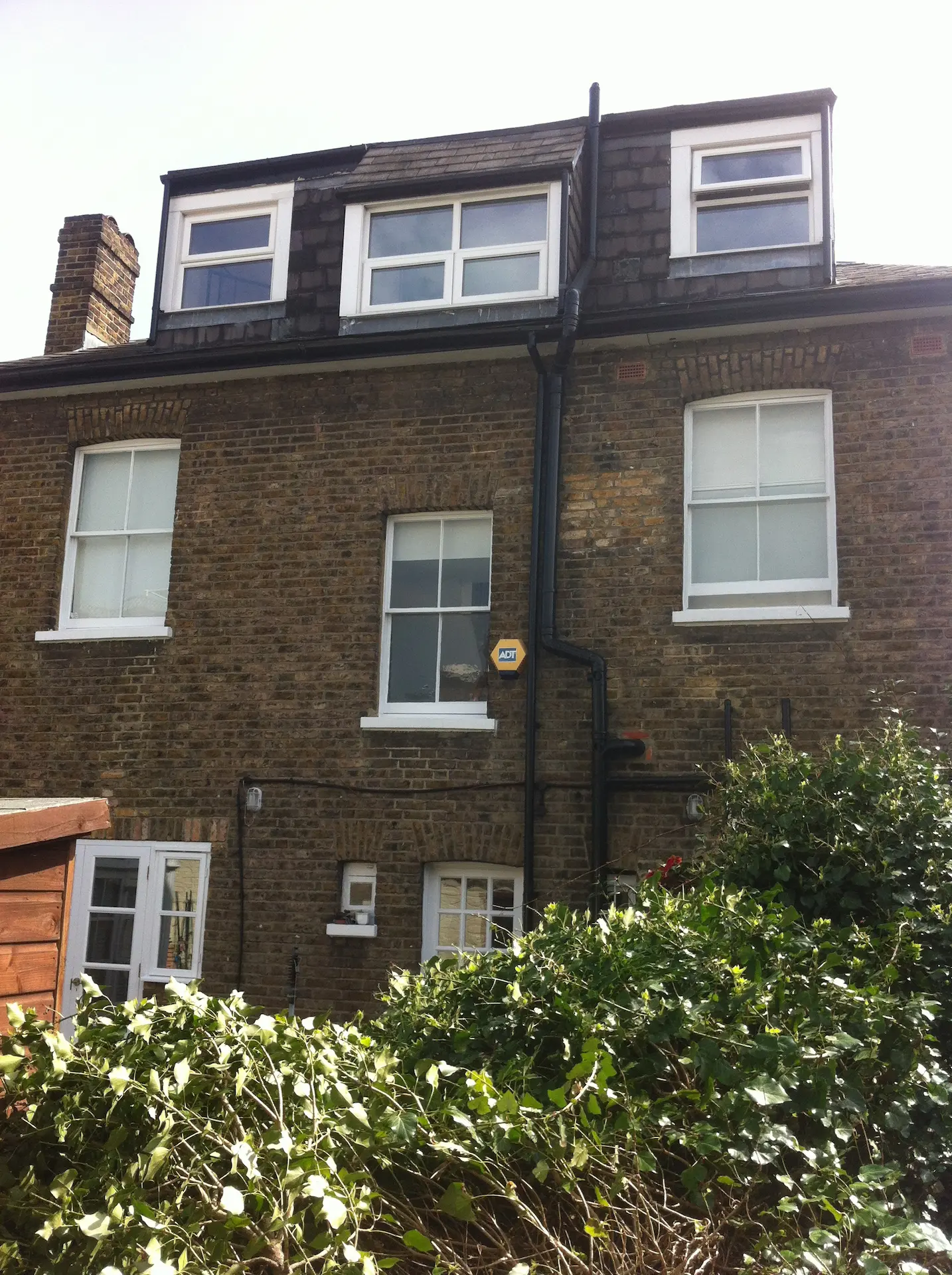 Chiswick house refurbishment showing existing rear elevation before construction