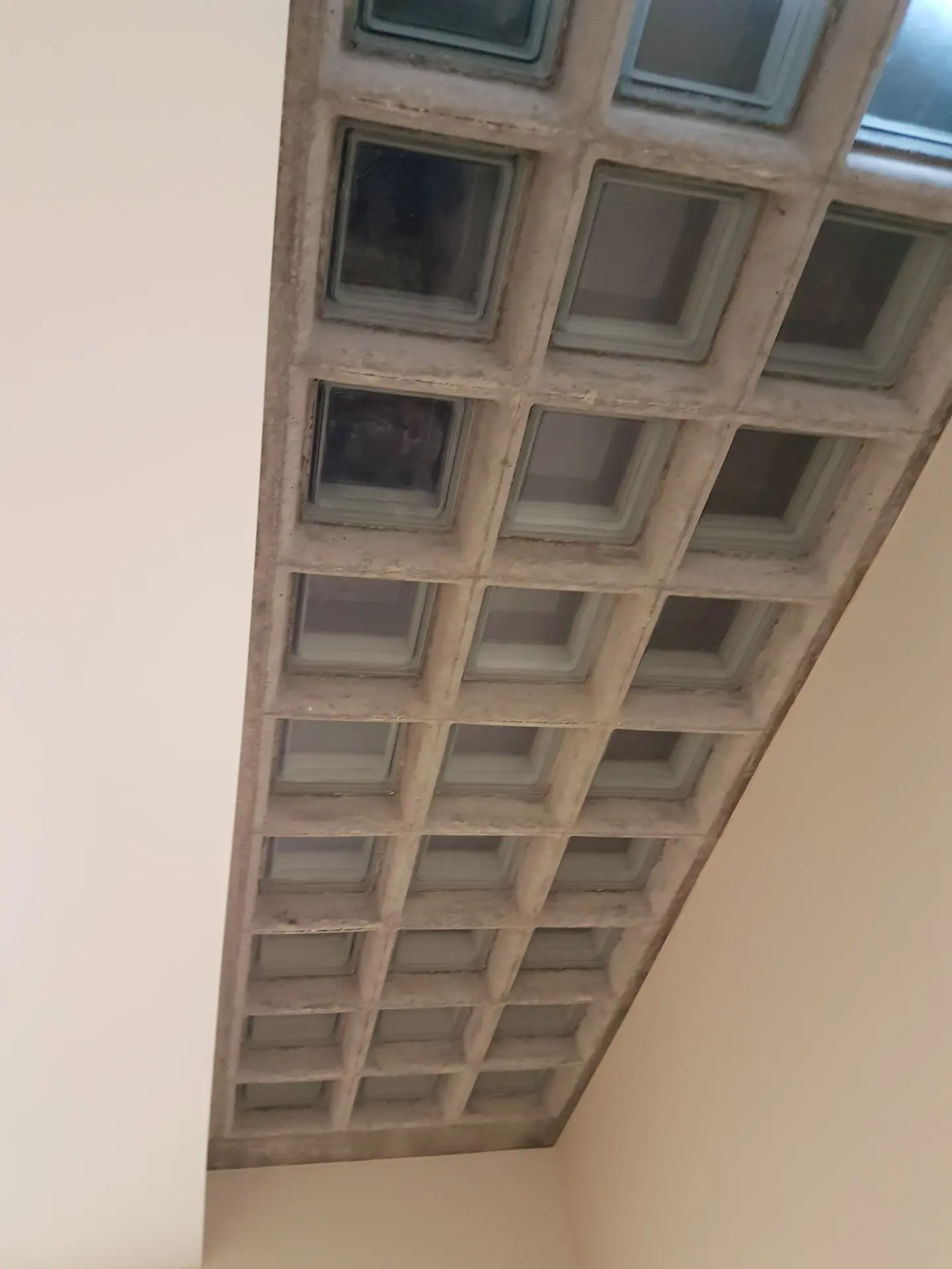 Chiswick house refurbishment showing Luxcrete from inside the basement