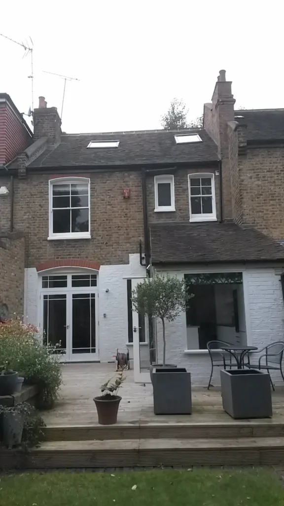 Existing rear elevation of Ealing home before building works began